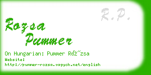 rozsa pummer business card